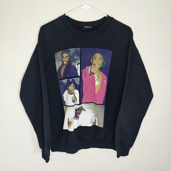 Vintage Y2K Tupac Shakur 2014 Collage Crew Neck Sweater - Picture 2 of 4